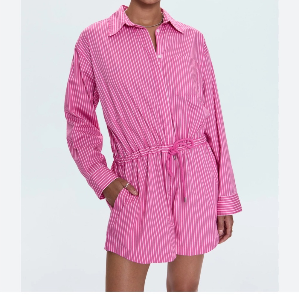 Pistola Pink Jumpsuit with Drawstring Waist
